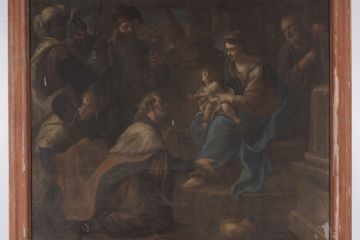 Gio. Lorenzo Bertolotto (1640-1721)<br>olio su tela, cm 178 x 203<br>databile tra il 1700 e il 1710<br><br>Stato dell'opera prima del restauro