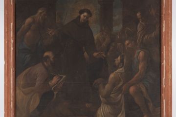 Gio. Lorenzo Bertolotto (1640-1721)<br>Olio su tela, cm 176 x165<br>databile tra il 1700 e il 1710<br><br>Stato dell'opera prima del restauro